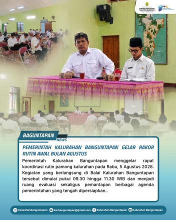 PAMONG KALURAHAN BANGUNTAPAN GELAR RAKOR RUTIN
