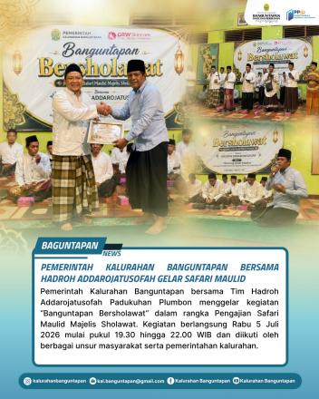 BANGUNTAPAN BERSHOLAWAT, PEMERINTAH KALURAHAN BANGUNTAPAN BERSAMA HADROH ADDAROJATUSOFAH